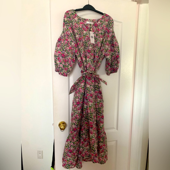 Mango dress, never been worn, tags on, XL. Midi length, floral print. - Picture 1 of 1